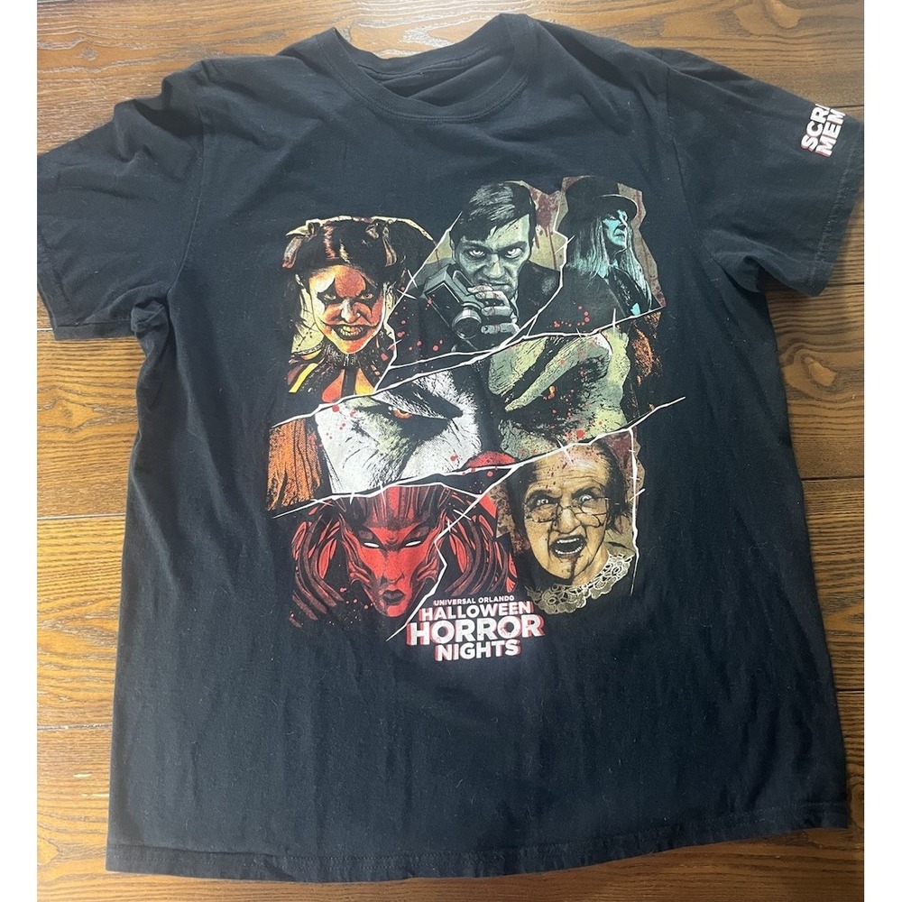 Halloween Horror Nights HHN Scream Member T-Shirt Mens Size L Black
